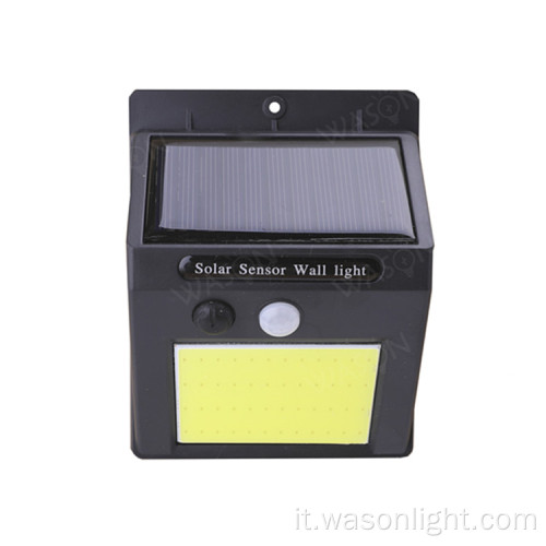 Applique a LED con sensore di movimento PIR solare COB